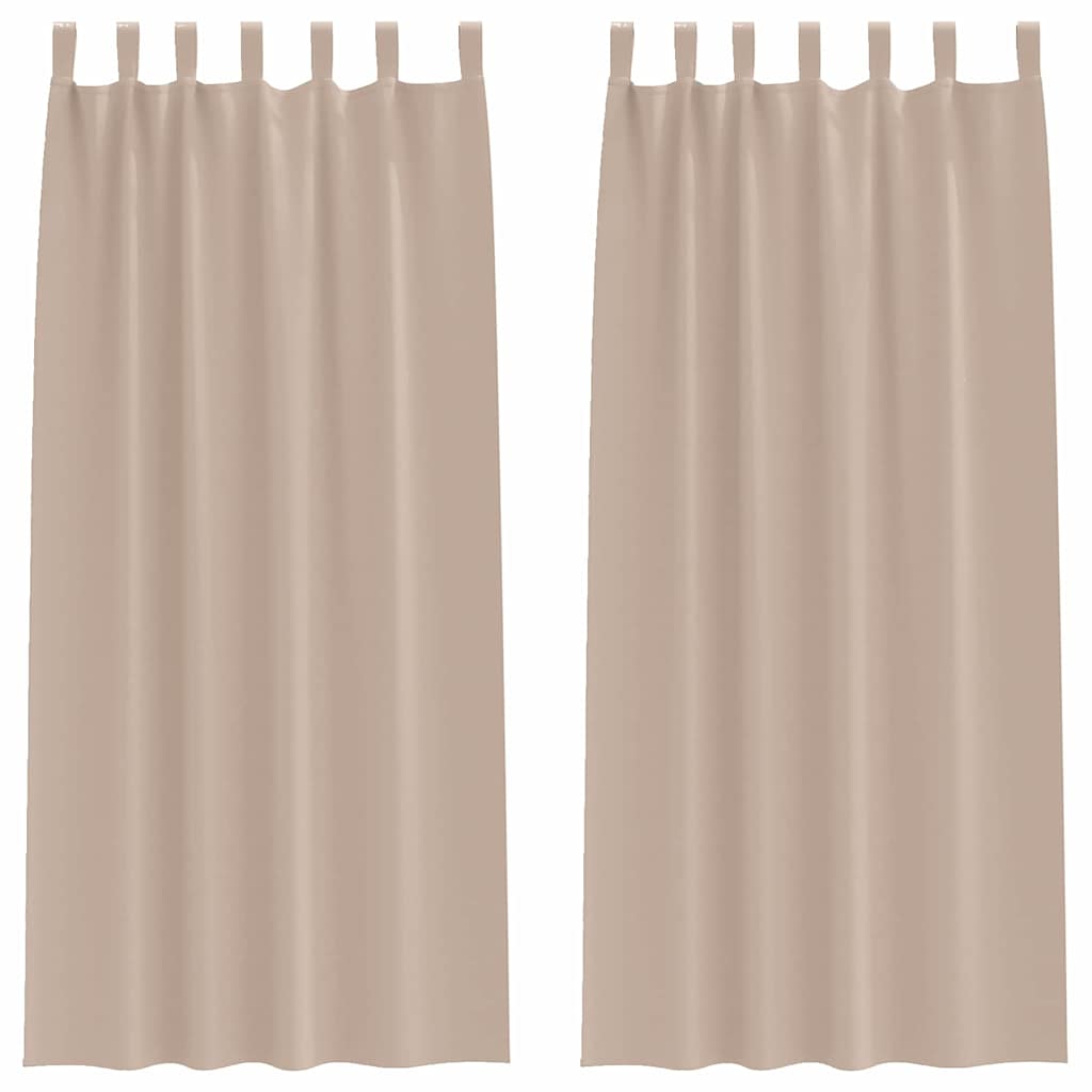 Tende oscuranti VidaXL con anelli 2 pezzi tortora 260 x 140 cm