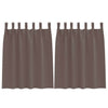 Vidaxl zwart-out gordijnen met ringen 2 pcs donkerbruin 140 x 140 cm