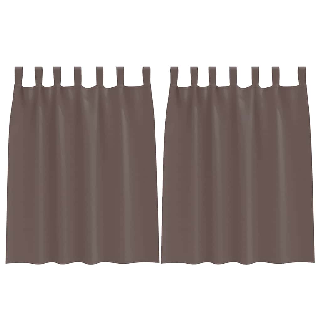 Tende oscuranti Vidaxl con anelli 2 pezzi marrone scuro 140 x 140 cm