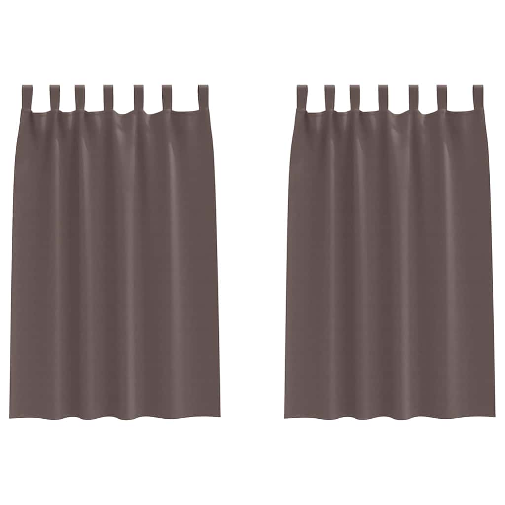 Tende oscuranti Vidaxl con anelli 2 pezzi marrone scuro 175 x 140 cm