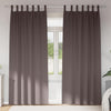 Vidaxl cortinas opacas con anillas 2 piezas marrón oscuro 225 x 140 cm