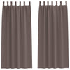 Vidaxl zwart-out gordijnen met ringen 2 pcs donkerbruin 260 x 140 cm