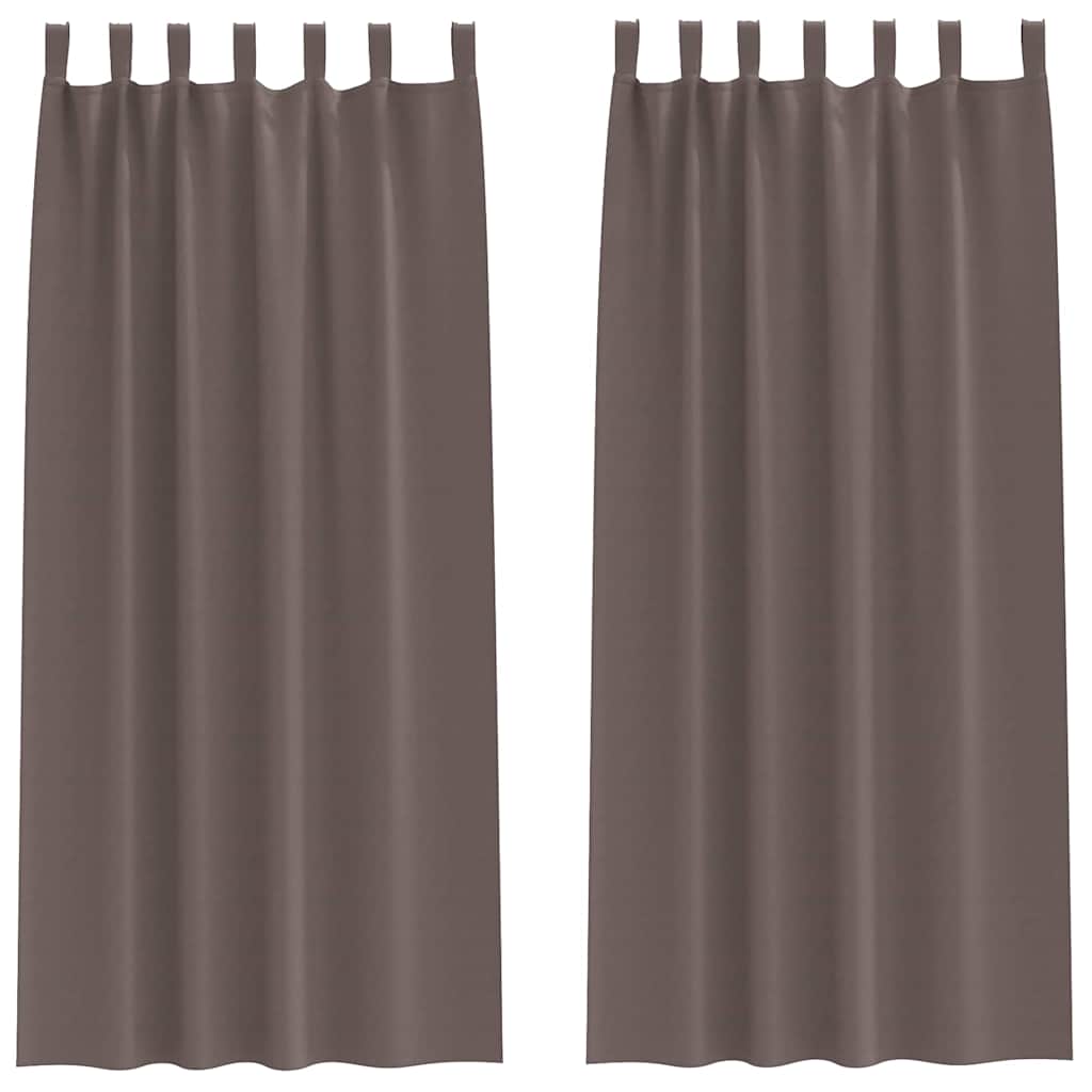 Tende oscuranti Vidaxl con anelli 2 pezzi marrone scuro 260 x 140 cm