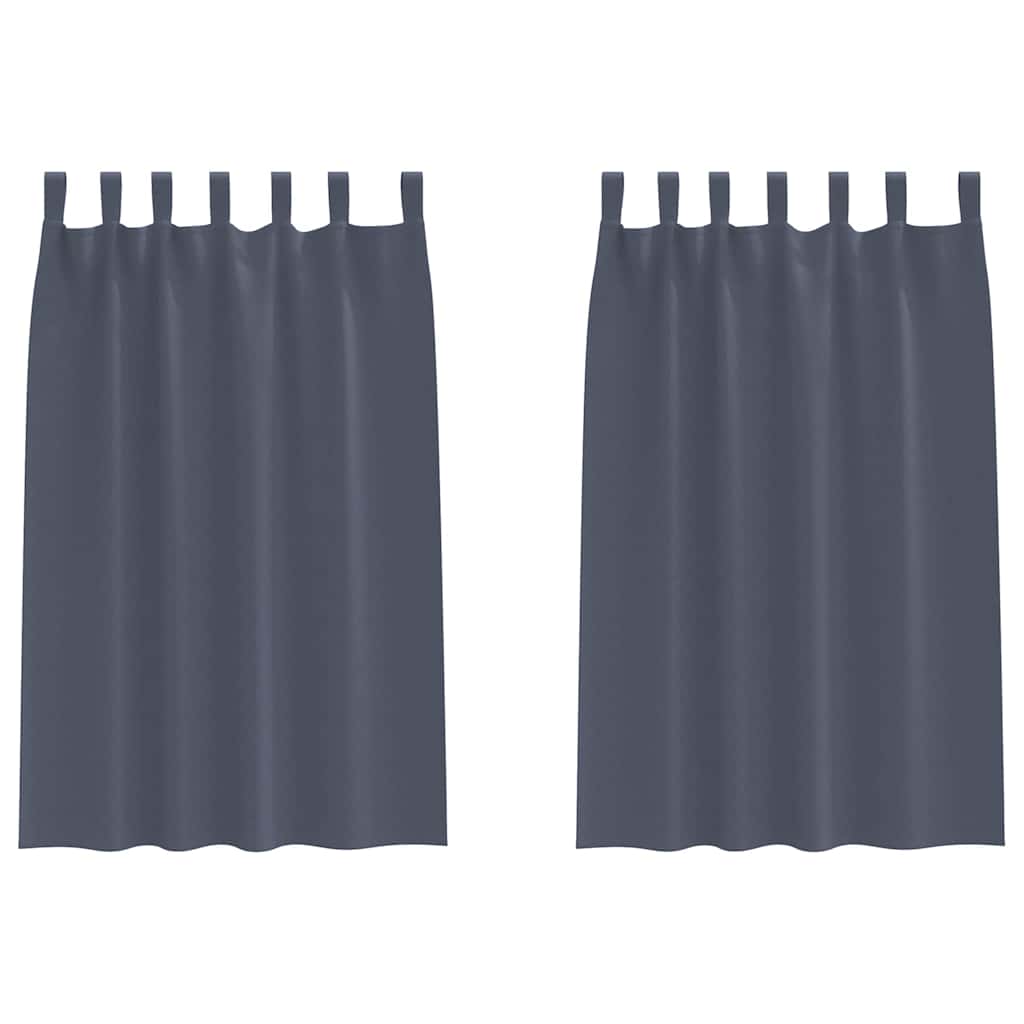 Tende oscuranti Vidaxl con anelli 2 pz antracite 175 x 140 cm