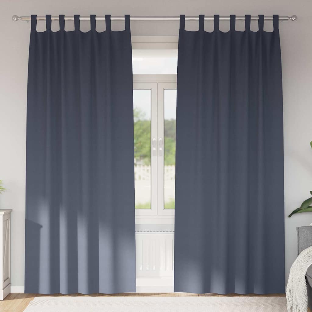 Tende oscuranti Vidaxl con anelli 2 pz antracite 225 x 140 cm