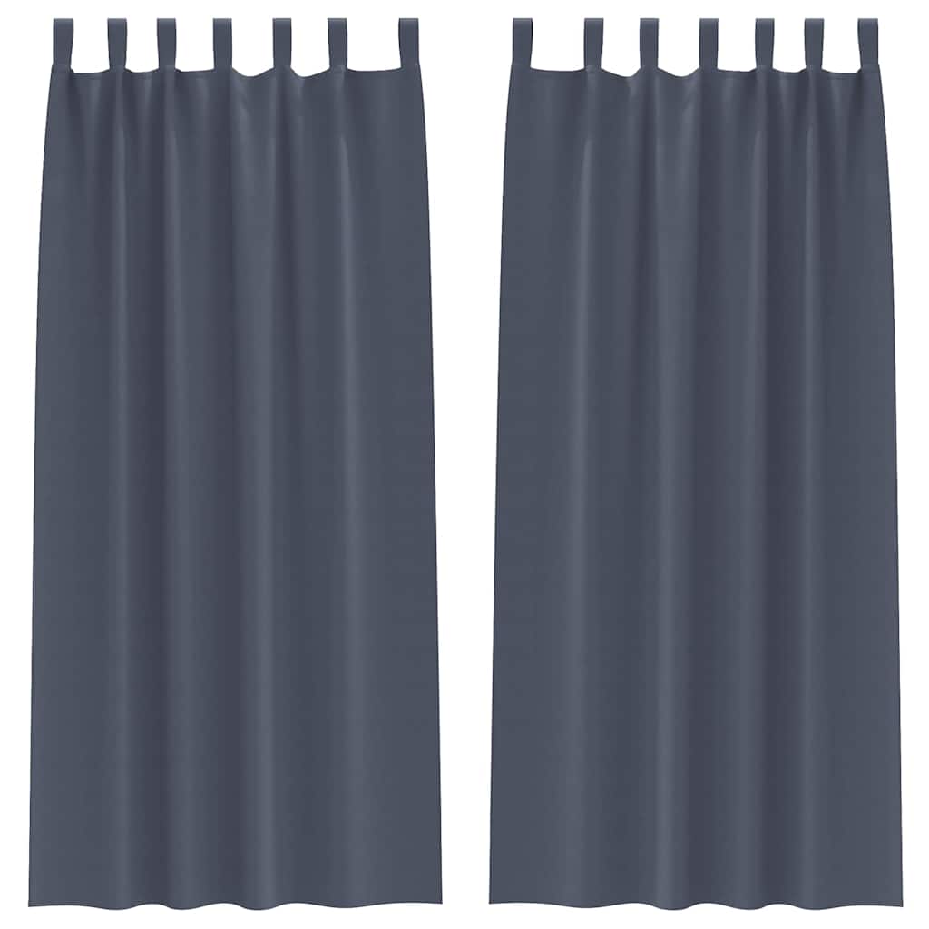 Tende oscuranti Vidaxl con anelli 2 pz antracite 245 x 140 cm