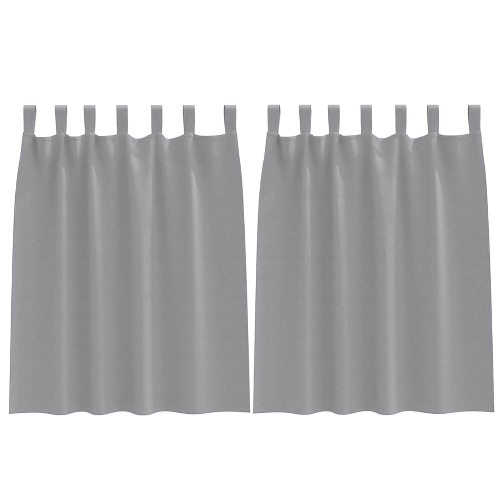 VidaXL cortinas opacas con anillas 2 piezas gris claro 140 x 140 cm