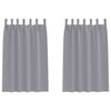 Vidaxl zwart-out gordijnen met ringen 2 pcs lichtgrijs 175 x 140 cm