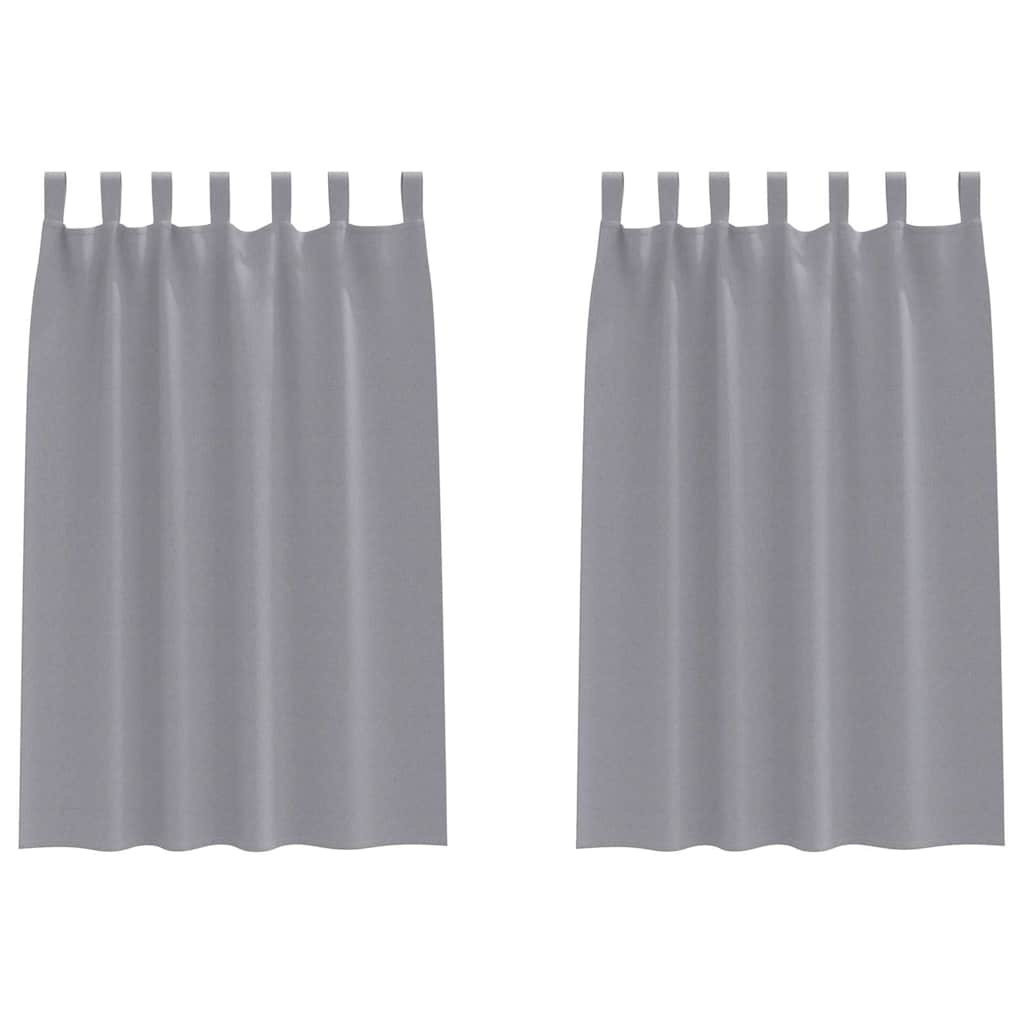 Vidaxxl cortinas opacas con anillas 2 piezas gris claro 175 x 140 cm