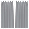 Vidaxl zwart-out gordijnen met ringen 2 pcs lichtgrijs 225 x 140 cm