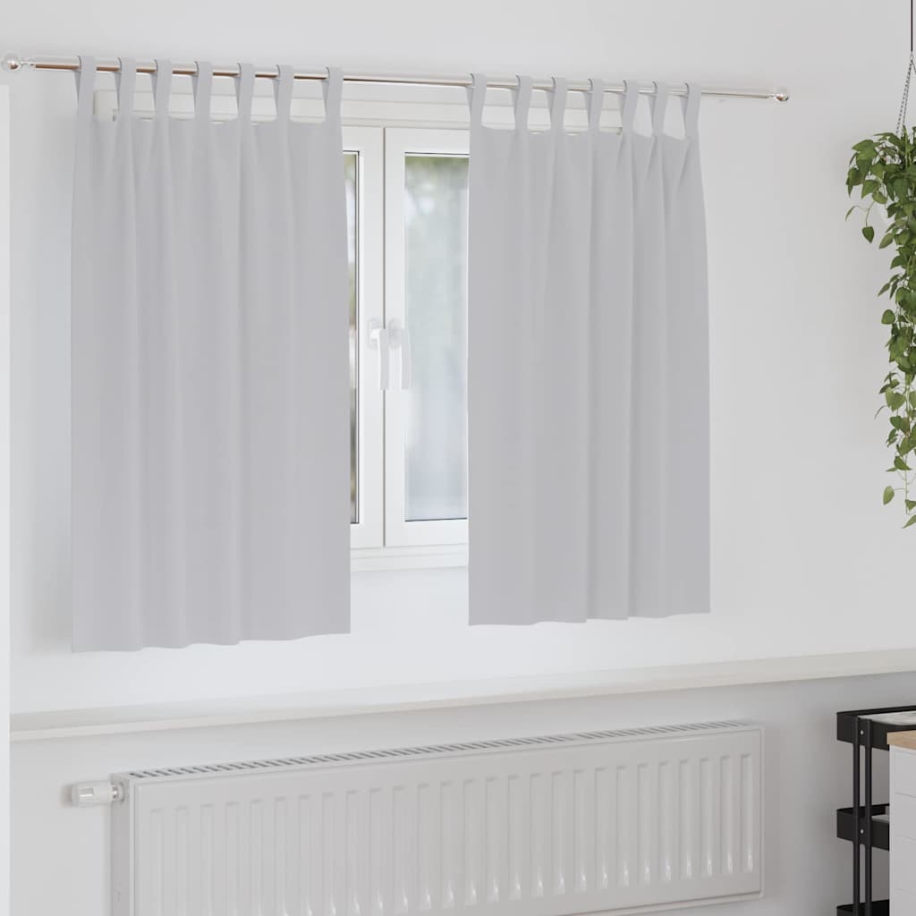 Tende oscuranti VidaXL con anelli 2 pz grigio chiaro 140 x 140 cm