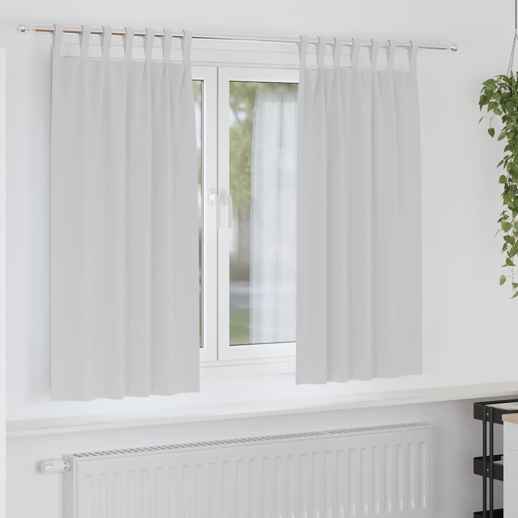 Tende oscuranti Vidaxl con anelli 2 pz grigio chiaro 175 x 140 cm