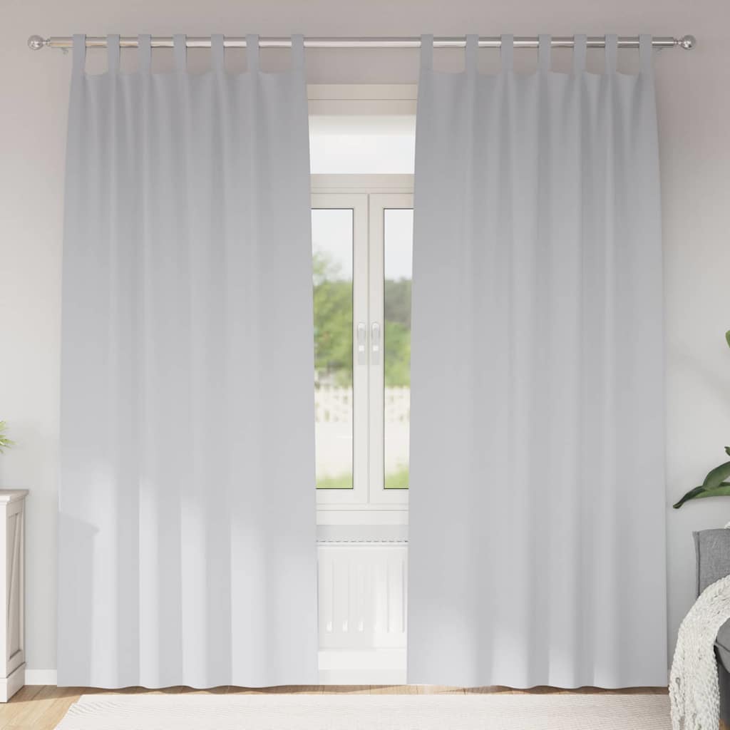 Tende oscuranti Vidaxl con anelli 2 pz grigio chiaro 260 x 140 cm