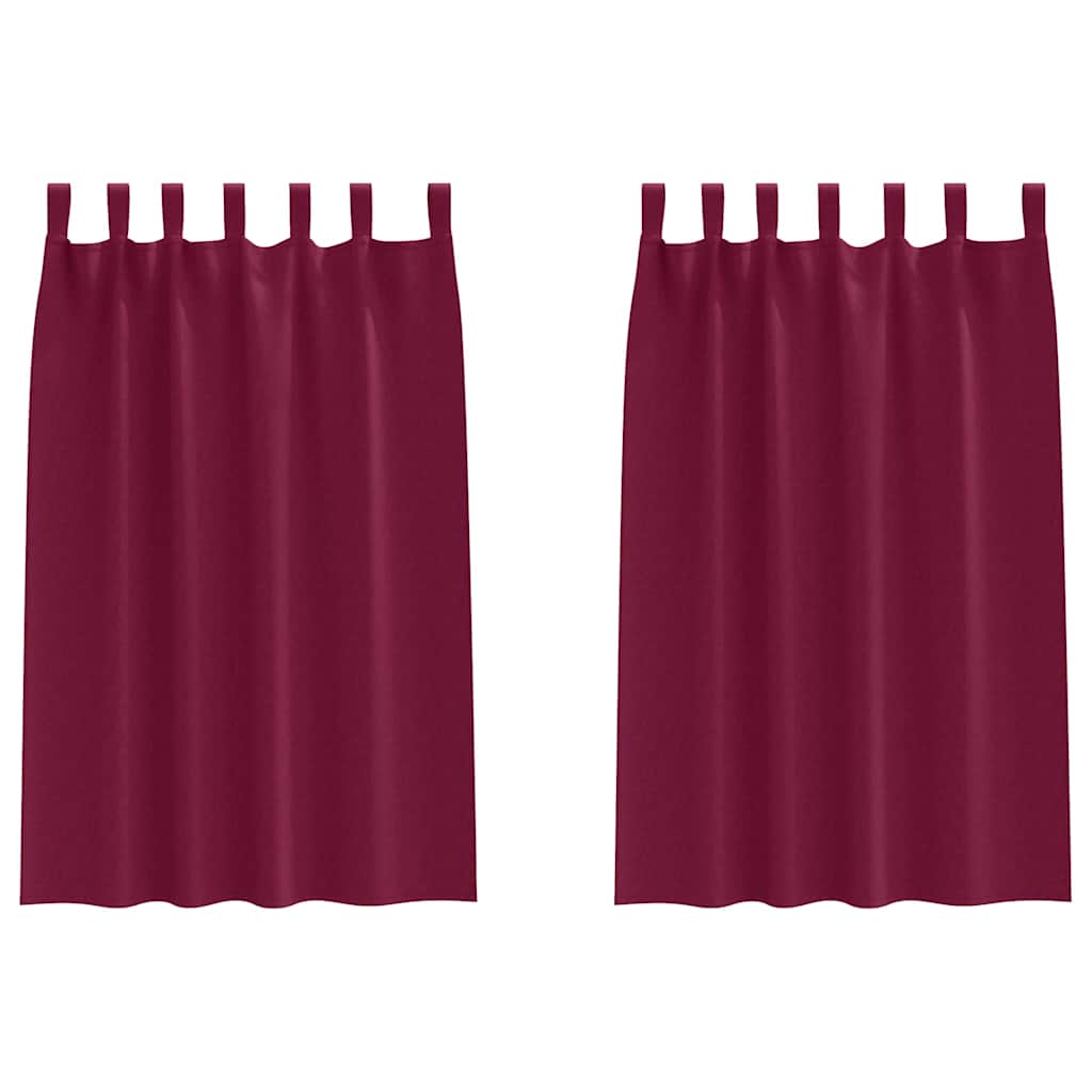 Tende oscuranti VidaXL con anelli 2 pezzi rosso vino 175 x 140 cm