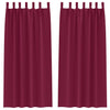 Tende oscuranti VidaXL con anelli 2 pezzi rosso vino 245 x 140 cm