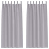 Vidaxl zwart-out gordijnen met ringen 2 pcs metaalgrijs 245 x 140 cm