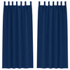 Vidaxl zwart-out gordijnen met ringen 2 pcs donkerblauw 245 x 140 cm