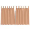 Vidaxl zwart-out gordijnen met ringen 2 pcs licht bruin 140 x 140 cm