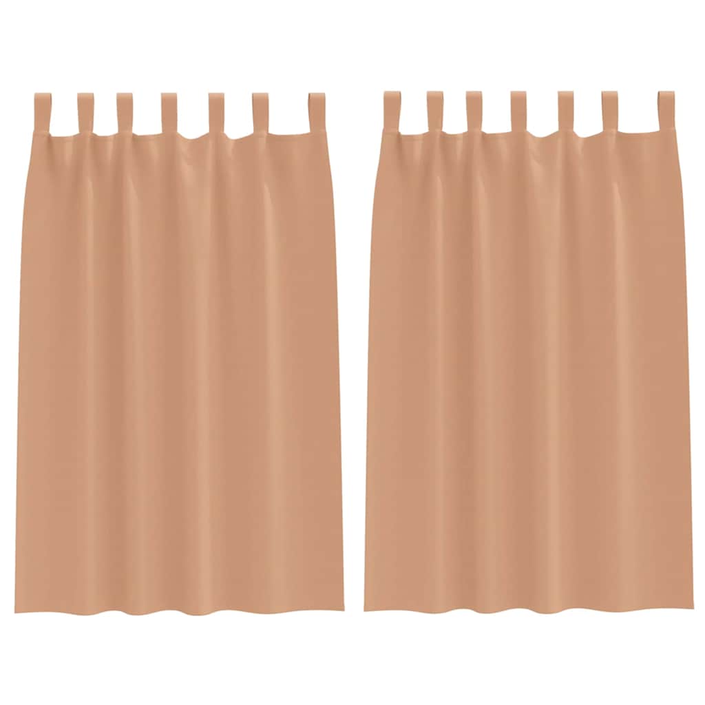 Tende oscuranti Vidaxl con anelli 2 pezzi marrone chiaro 175 x 140 cm