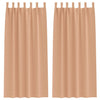 Tende oscuranti Vidaxl con anelli 2 pezzi marrone chiaro 225 x 140 cm