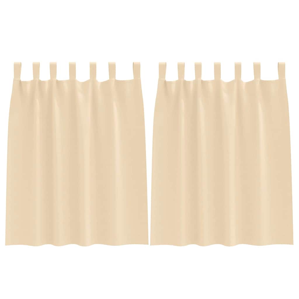 Tende oscuranti Vidaxl con anelli 2 pz crema 140 x 140 cm