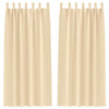 Vidaxl zwart-out gordijnen met ringen 2 pcs crème 260 x 140 cm