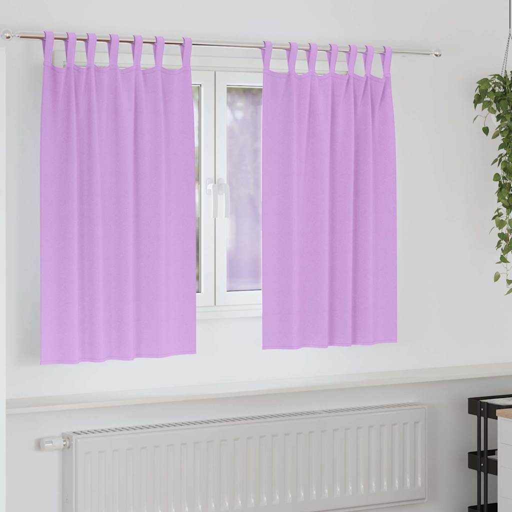 Tende oscuranti Vidaxl con anelli 2 pz viola 140 x 140 cm