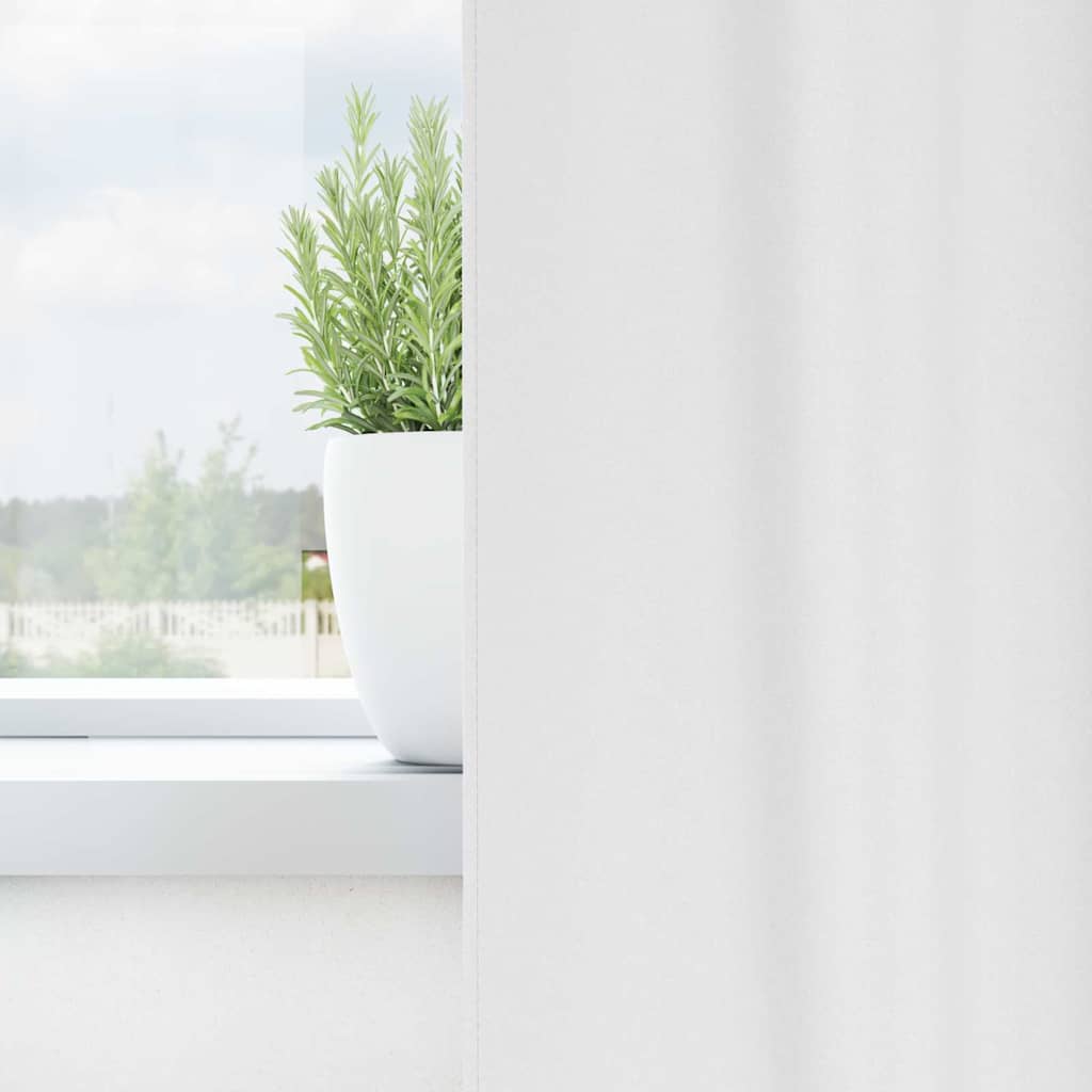 Tende oscuranti Vidaxxl con anelli 2 pezzi bianco puro 175 x 140 cm