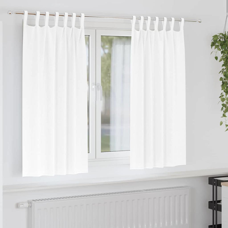 Vidaxl zwart-out gordijnen met ringen 2 pcs puur wit 175 x 140 cm