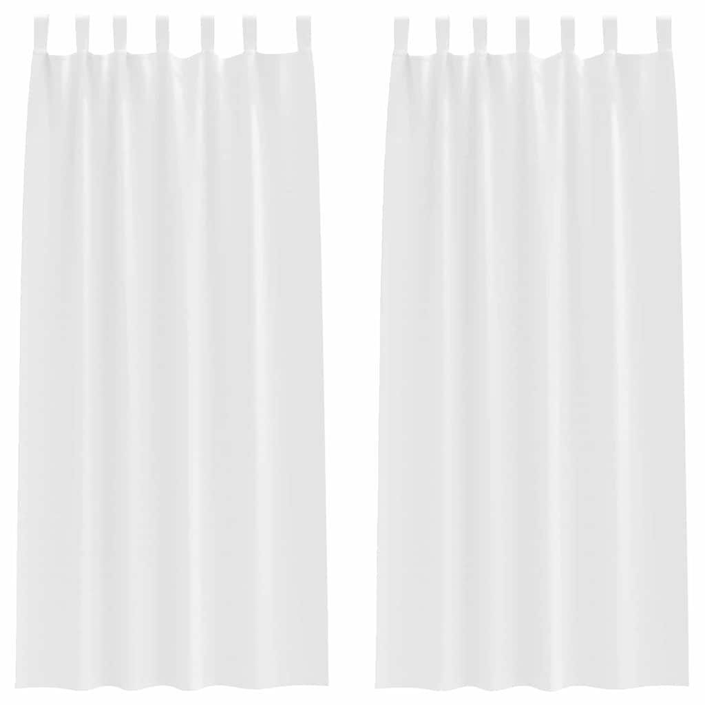 Vidaxl zwart-out gordijnen met ringen 2 pcs puur wit 245 x 140 cm