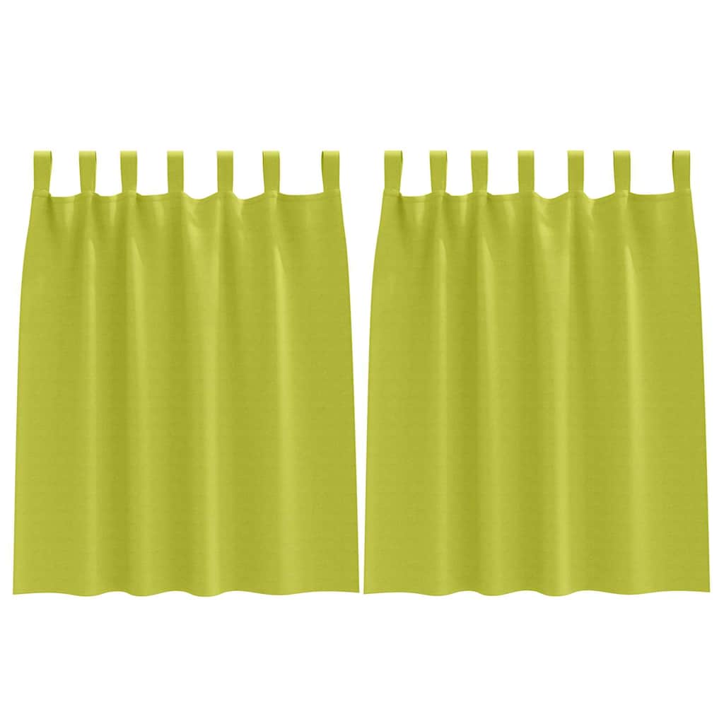 Tende oscuranti VidaXL con anelli 2 pz verdi 140 x 140 cm