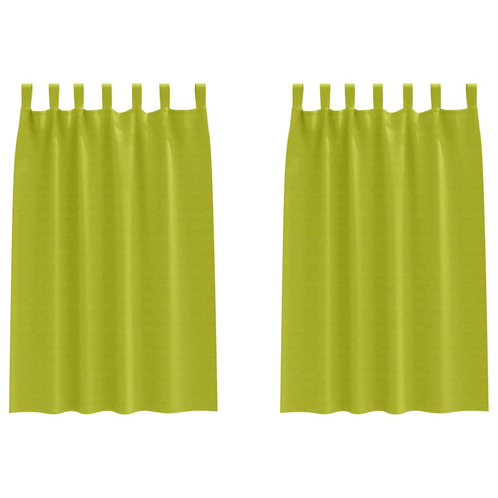 VidaXL cortinas opacas con anillas 2 unidades verde 175 x 140 cm