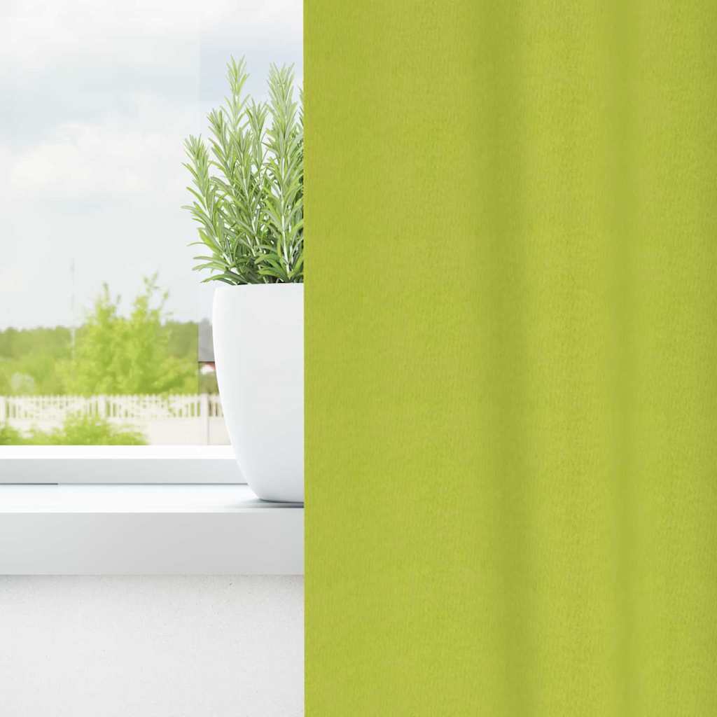 VidaXL cortinas opacas con anillas 2 unidades verde 245 x 140 cm