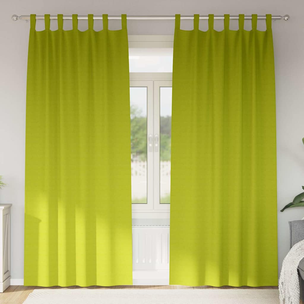 VidaXL cortinas opacas con anillas 2 unidades verde 245 x 140 cm