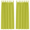 Vidaxl zwart-out gordijnen met ringen 2 pcs groen 245 x 140 cm