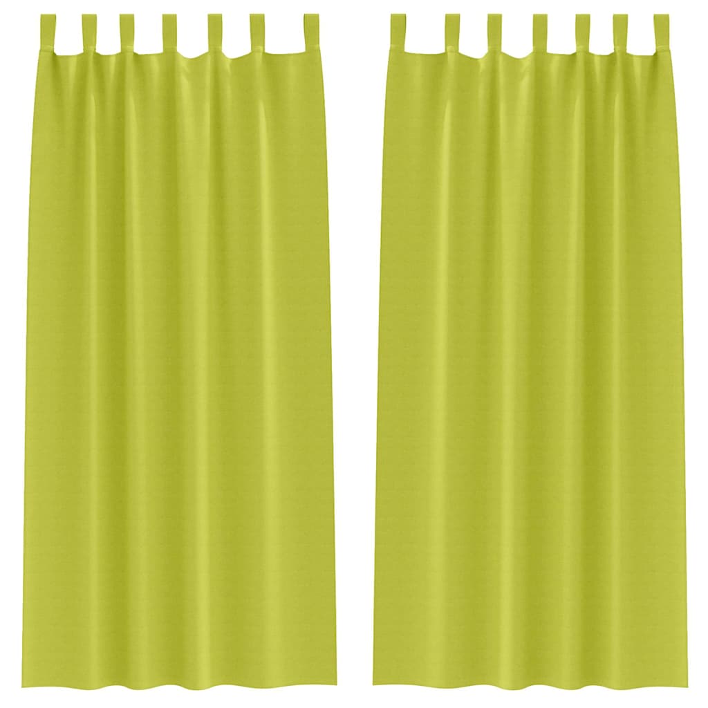 VidaXL cortinas opacas con anillas 2 unidades verde 260 x 140 cm