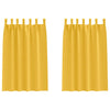 Vidaxl zwart-out gordijnen met ringen 2 pcs mosterdgeel 175 x 140 cm