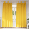Vidaxl cortinas opacas con anillas 2 piezas amarillo mostaza 225 x 140 cm