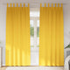 Vidaxl zwart-out gordijnen met ringen 2 pcs mosterdgeel 260 x 140 cm