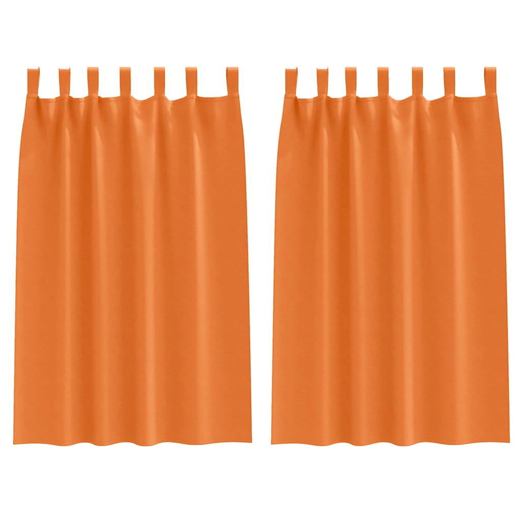 Tende oscuranti VidaXL con anelli 2 pezzi arancione brillante 175 x 140 cm