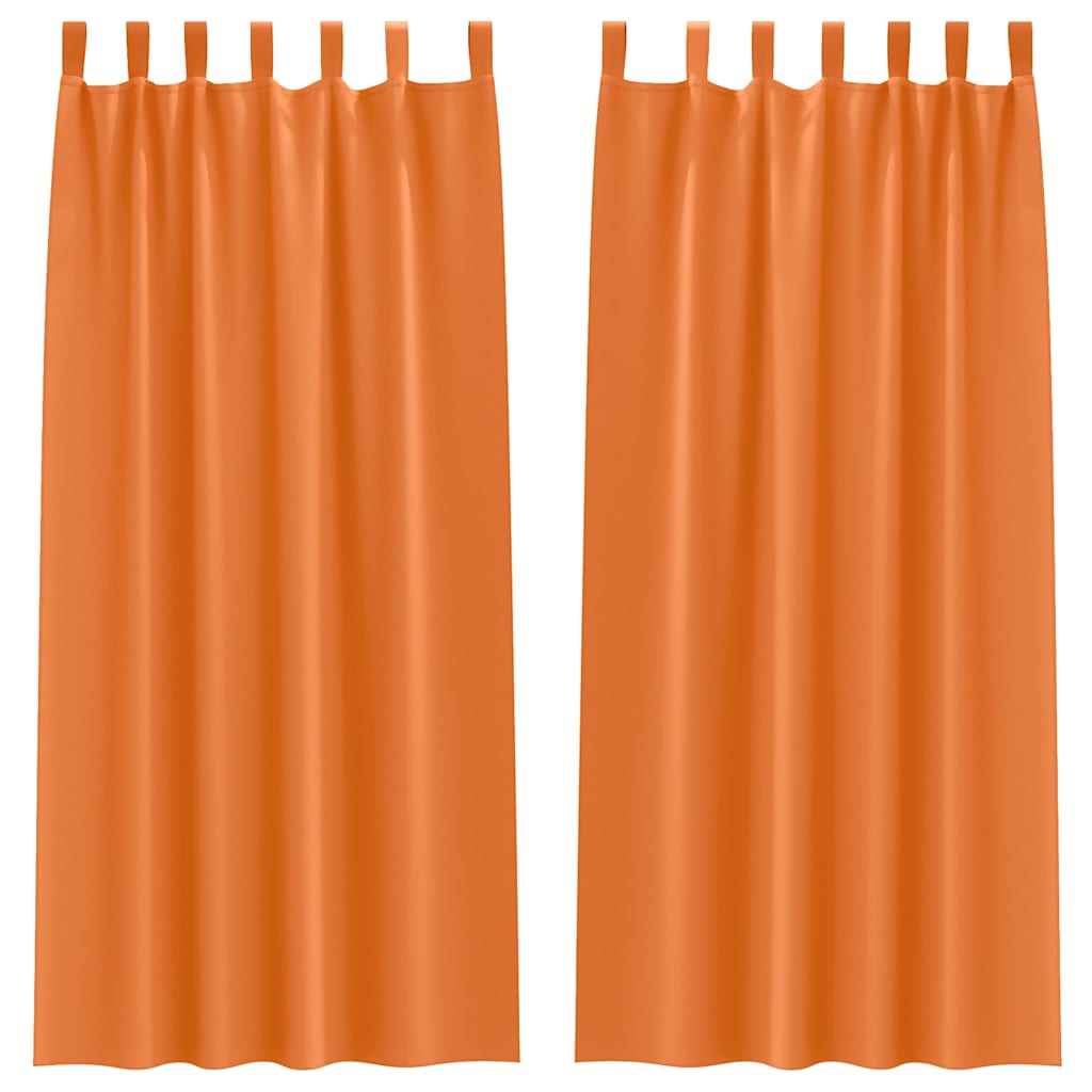 Tende oscuranti VidaXL con anelli 2 pezzi arancione brillante 260 x 140 cm