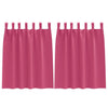 Vidaxl zwart-out gordijnen met ringen 2 pcs felroze 140 x 140 cm