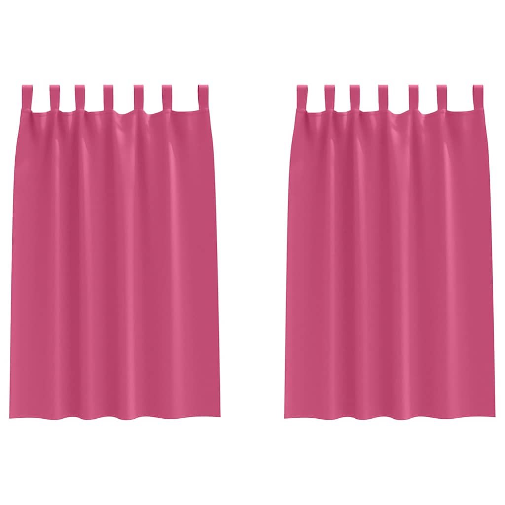Vidaxl cortinas opacas con anillas 2 piezas rosa brillante 175 x 140 cm