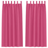 Vidaxl zwart-out gordijnen met ringen 2 pcs felroze 245 x 140 cm