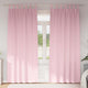 Vidaxl cortinas opacas con anillas 2 piezas rosa bebé 245 x 140 cm