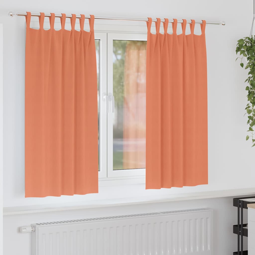 Tende oscuranti Vidaxl con anelli 2 pz terracotta 175 x 140 cm