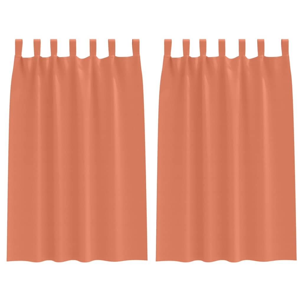 Tende oscuranti Vidaxl con anelli 2 pz terracotta 175 x 140 cm