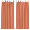 Vidaxl zwart-out gordijnen met ringen 2 pcs terracotta 225 x 140 cm