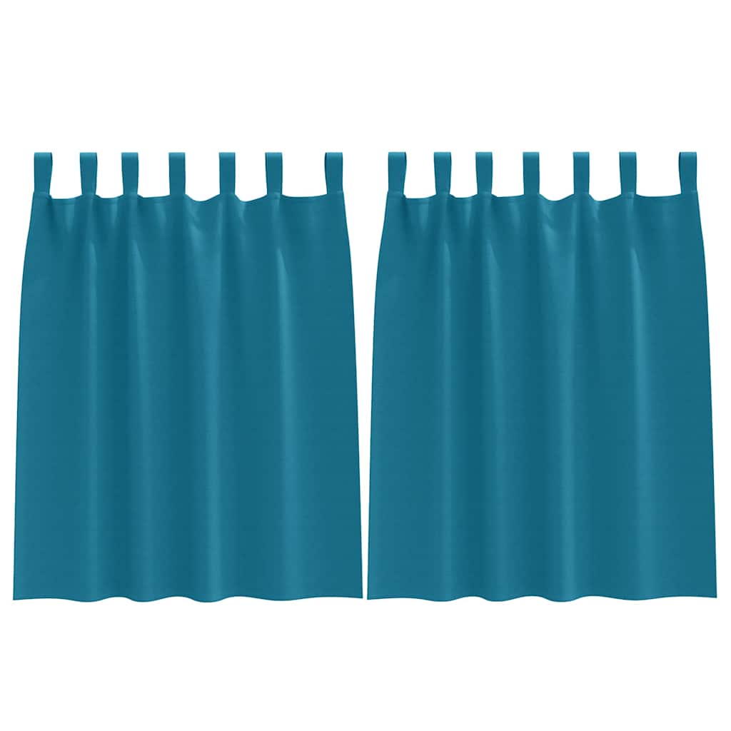 Tende oscuranti VidaXL con anelli 2 pezzi turchese 140 x 140 cm