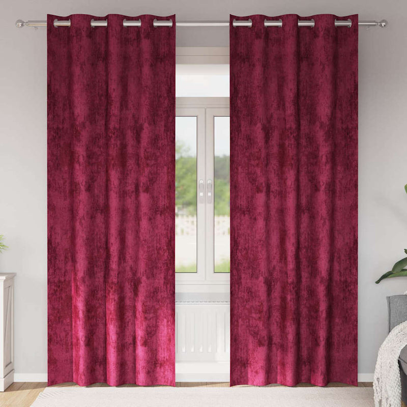 Tende in velluto VidaXL 2 pezzi rosso vino 260 x 140 cm velluto